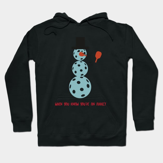 Funny Pickleball Snowman Hoodie by whyitsme